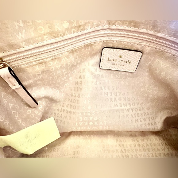 Kate Spade Haven Lane Hani Plum Dawn Glitter Polka Dots Tote - Picture 6 of 10